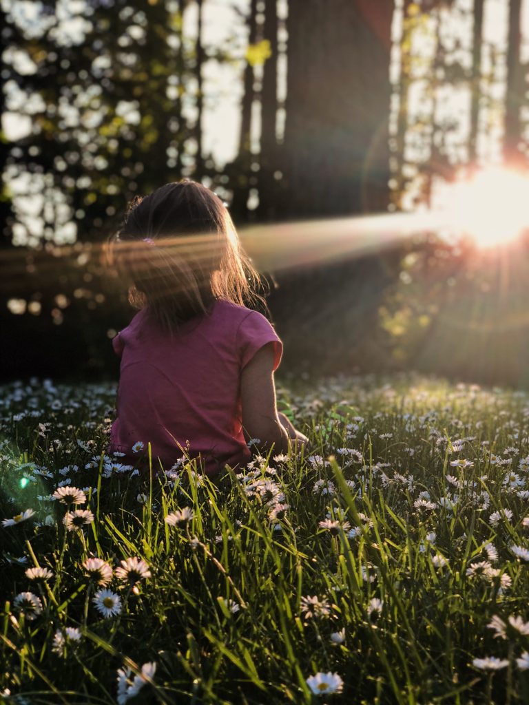 Child, Spring, sungazing, nature, forest, meadow, flowers, 6 ways to raise your energetic vibration