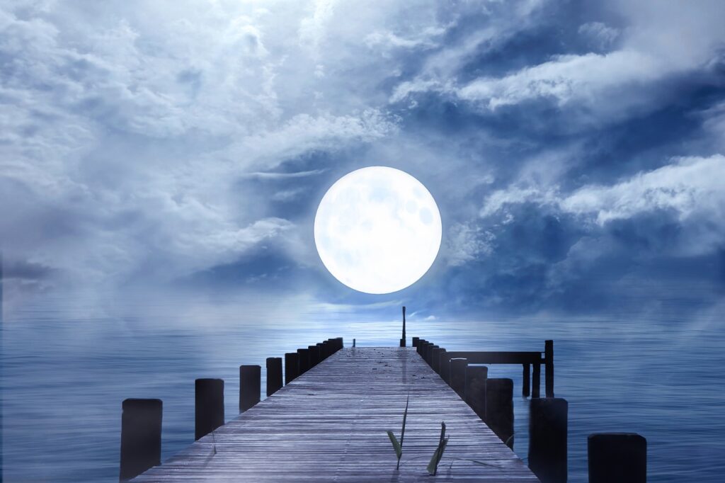 good night, full moon, moonlight, moon cycle